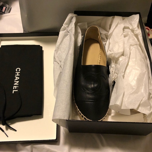 CHANEL Shoes - Authentic Chanel Espadrilles-Black 7/37